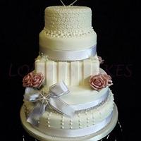 5 tier wedding cake