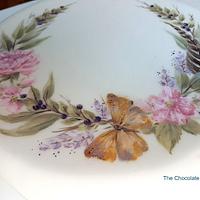 Butterfly Wreath Painted Cake