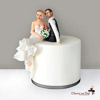 Bride and Groom Cake Topper 