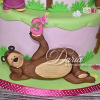 Masha and the bear cake