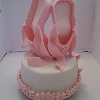 Ballerina cake pointe shoes