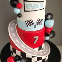 Racing theme cake