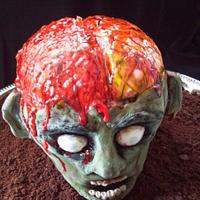 Zombie head cake