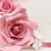 Old Rose Floral Wedding Cake