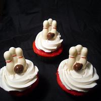 Bowling Pin Cupcakes