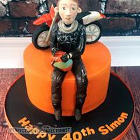 Simon - 40th Dirt bike birthday cake 