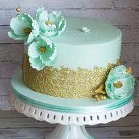 Wedding cake in tiffany