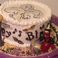 "Happy Birthday & All That Jazz" - New Orleans Themed Birthday Cake 