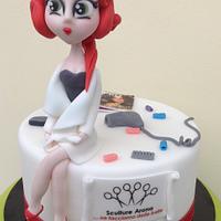 Hairstyle cake ... a red head girl