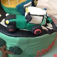 21st birthday road of life cake