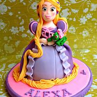 Rapunzel and Pascal cake topper