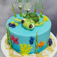 Sea turtle Cake 