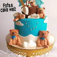 teddy bear cake for baby