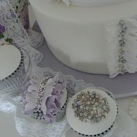 Lilac Peony cake