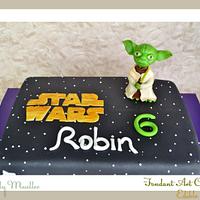Star Wars Cake with handmade and edible YODA