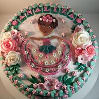 Fiesta Themed 1st Birthday Cake