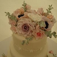 Country Garden Wedding Cake