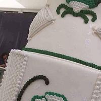 Greenery wedding cake.
