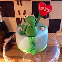 Kermitt the frog cake 