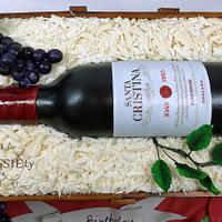 Wine box and bottle cake!