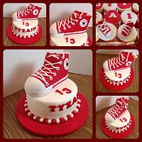 Converse sneaker cake