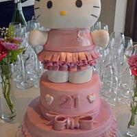 Hello Kitty 21st cake