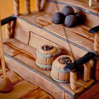 pirate ship cake