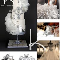 Glitz and Glam Wedding Fashion with Sugar Diamonds and Silver Leaf