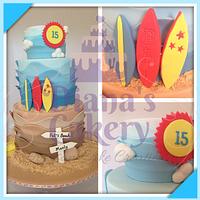 Beach themed cake