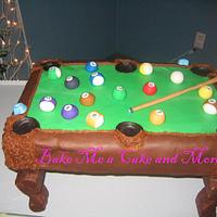 Pool Table Grooms Cake