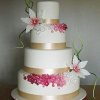 Ombre Wedding Cake Featured in Cake Central Magazine