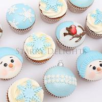 Snowman Cupcake Tutorial and Christmas cupcakes