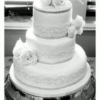 Vintage Hollywood Wedding Cake