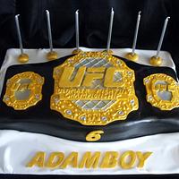 UFC Title belt birthday cake