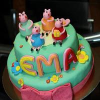 Peppa pig and family