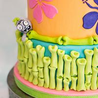 Zombie Luau Birthday Cake