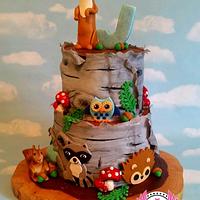 Woodland Animals Baby Shower cake - Cake by Cakes ROCK!!! - CakesDecor