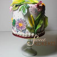 Fairy and Orchid Cake
