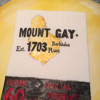 A 'Mount Gay Rum' cake