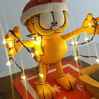 Garfield christmas fondant caketopper