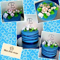cake with flowers