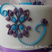 Cake with Quilled Design
