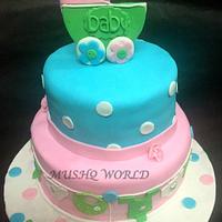 PINK OR BLUE .. BABY SHOWER CAKE