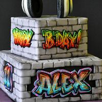 Graffiti cake