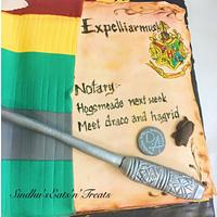 Harrypotter spell book cake