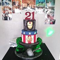 Marvel Avengers 21st birthday cake
