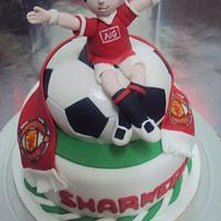 MU Theme Soccer Cake