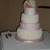 Baby Pink Wedding - Decorated Cake by Sugarart Cakes - CakesDecor