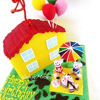 Peppa Pig House cake