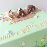 Basset Hounds Cake